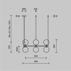 Подвесной светильник Maytoni Ring MOD013PL-06BS1 1