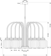 Подвесной светильник KUTEK ALBA ALB-ZW-8(P) 2