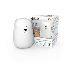 Настольный светодиодный детский ночник Gauss медведь NN302 1