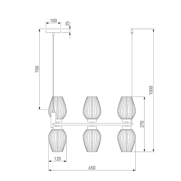 Подвесная люстра Eurosvet Alva 30183/6 латунь изображение 4 Подвесная люстра Eurosvet Alva 30183/6 латунь Фото № 4