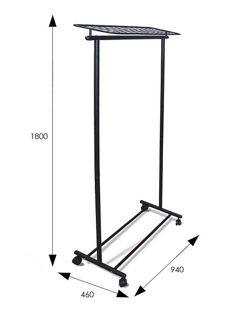 Гардеробная вешалка на колесах Мебелик М 9 001774 Фото № 3
