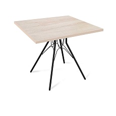 Кухонный стол Sheffilton SHT-TU34-P/80/80 ЛДСП черный муар/дуб беленый 2401369501