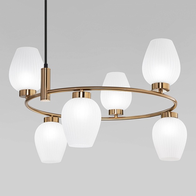 Подвесная люстра Eurosvet Alva 30183/6 латунь изображение 3 Подвесная люстра Eurosvet Alva 30183/6 латунь Фото № 3