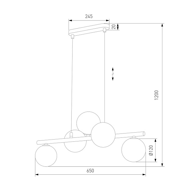 Подвесная люстра TK Lighting 4549 Estera Gold Фото № 2