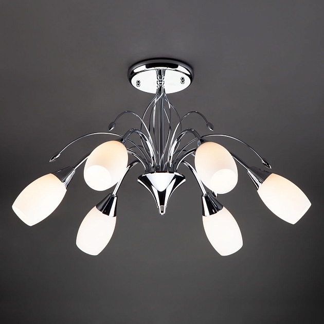 Потолочная люстра Eurosvet 22080/6 хром изображение 3 Потолочная люстра Eurosvet 22080/6 хром Фото № 3