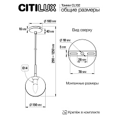 Подвесной светильник Citilux Томми CL102013 1