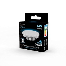 Лампа светодиодная Gauss GX53 6W 4100K матовая 108008206 5