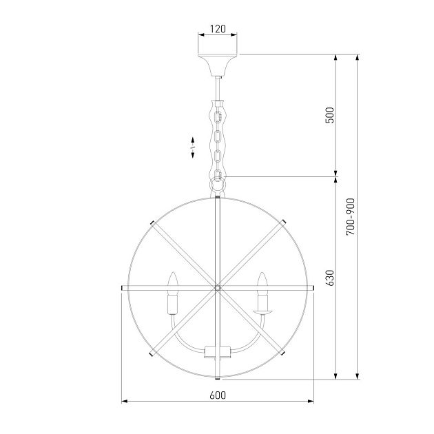 Подвесная люстра Eurosvet Santi 60139/6 золото изображение 2 Подвесная люстра Eurosvet Santi 60139/6 золото Фото № 2