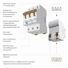 Автоматический выключатель Werkel 3P 40A C 6kA W903P406 4690389192982 2