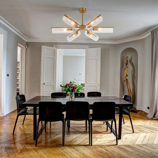 Потолочная люстра Eurosvet Trompeta 70144/6 латунь изображение 4 Потолочная люстра Eurosvet Trompeta 70144/6 латунь Фото № 4