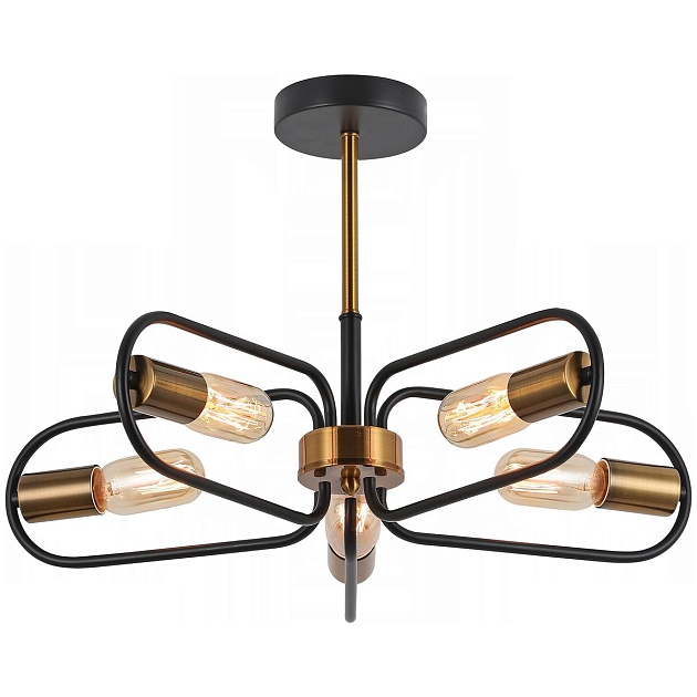 Потолочная люстра Illumico IL8253-5COU-79 BK GD Фото № 1
