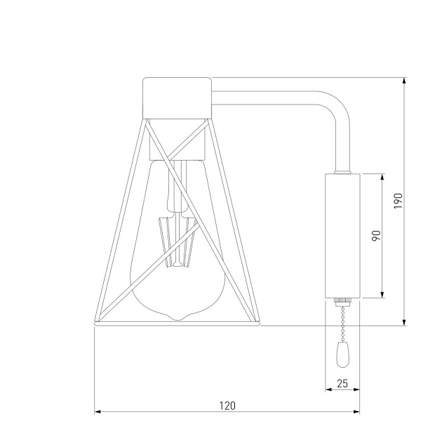 Бра Eurosvet 70107/1 черный Фото № 2