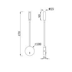Бра Maytoni Technical Stem C035WL-L3MG3K 2