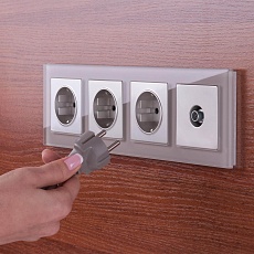 ТВ-розетка оконечная Werkel серебряный W1183006 4690389156533 3