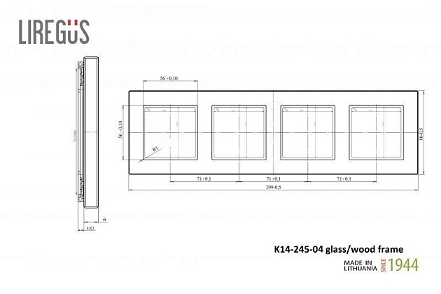 Рамка 4-постовая Liregus Epsilon сталь 28-2274 изображение 2 Рамка 4-постовая Liregus Epsilon сталь 28-2274 Фото № 2
