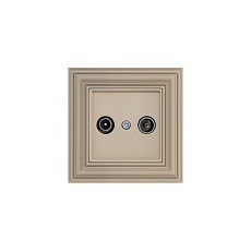 ТВ-розетка проходная TV/радио Liregus Retro кремовый омбре 29-130