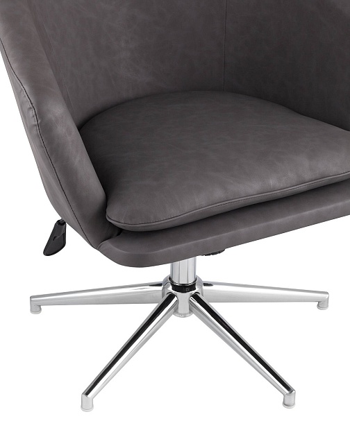 Поворотное кресло Stool Group Харис регулируемое ПУ серый HARRIS 15 Фото № 2