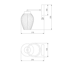 Бра Eurosvet Alva 30184/1 латунь 1