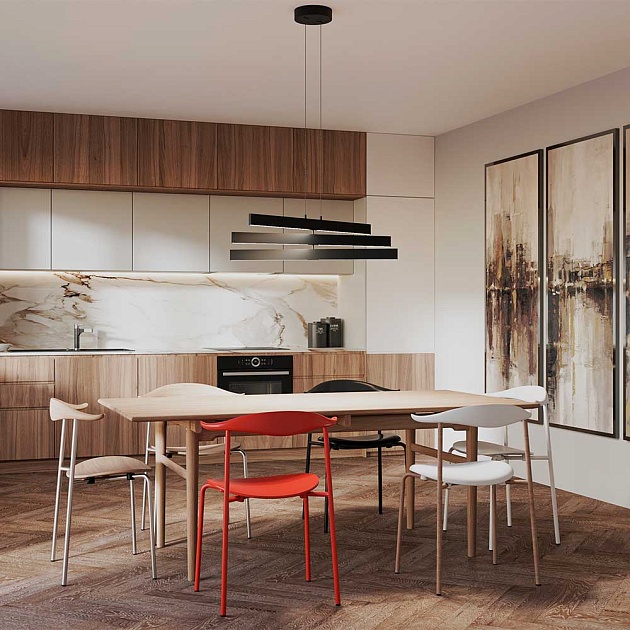 Подвесной светодиодный светильник Maytoni Origami MOD163PL-L38B4K Фото № 5