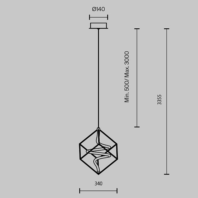 Подвесной светодиодный светильник Maytoni Membrane MOD345PL-L11BS3K изображение 2 Подвесной светодиодный светильник Maytoni Membrane MOD345PL-L11BS3K Фото № 2