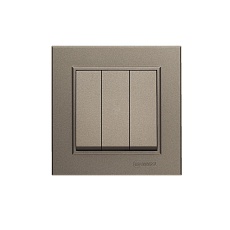 Выключатель трехклавишный Makel Karea 56052091