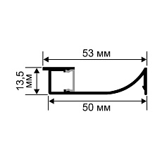 Профиль с рассеивателем для светодиодной ленты Apeyron 08-66-Б 1