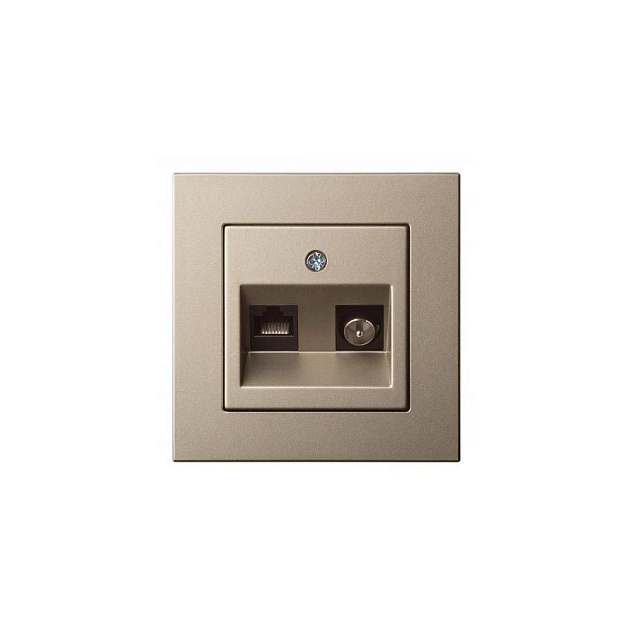Розетка RJ45/TV Liregus Epsilon шампань 28-315 Фото № 1