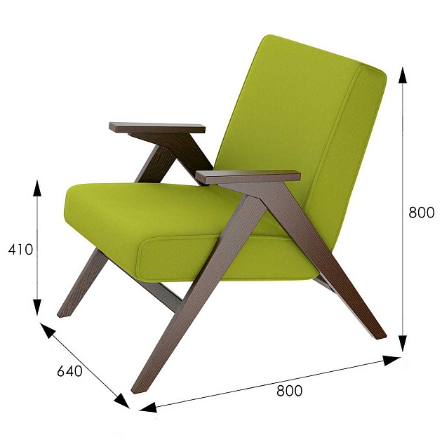 Кресло Мебелик Весна Вест шпон 008377 Фото № 3