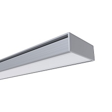 Профиль накладной с рассеивателем серебро 2м. OGM GM-08-01