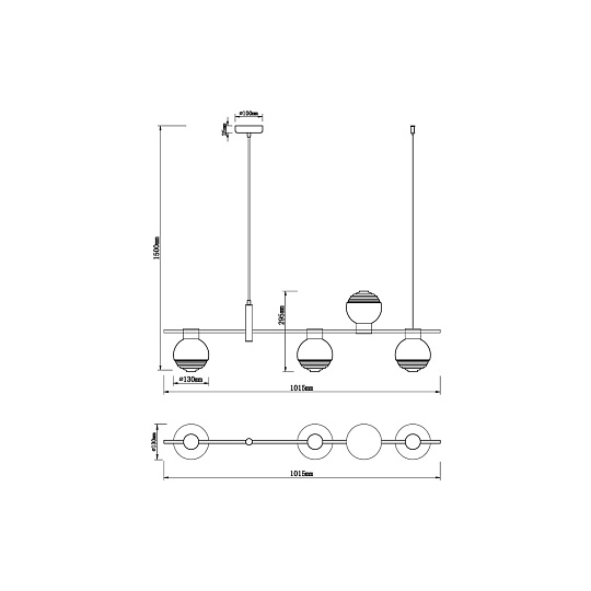 Подвесной светильник Vele Luce Capriccio VL5882P04 Фото № 5