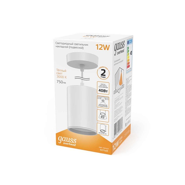 Подвесной светодиодный светильник Gauss HD039 Фото № 3