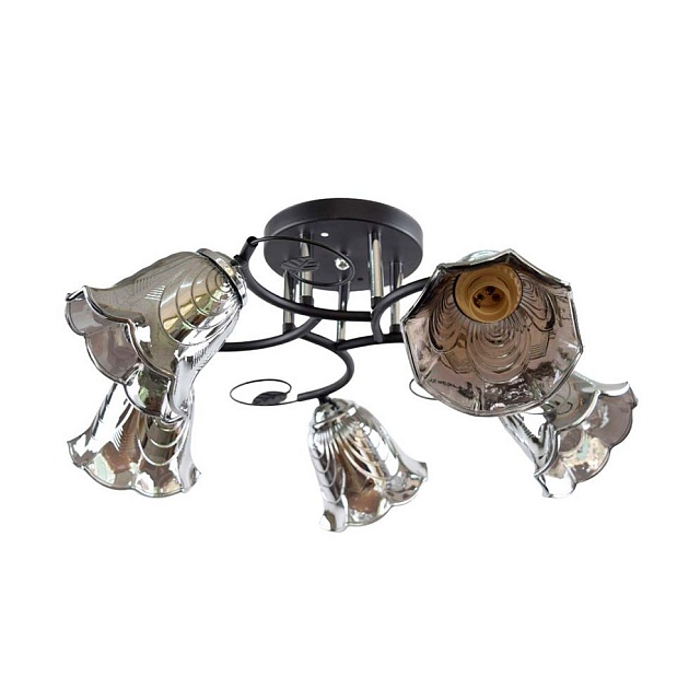 Потолочная люстра ЭкономСвет 12240/5BK+CR GR Фото № 1