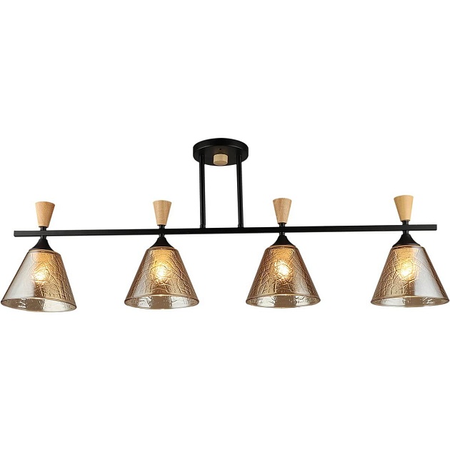 Спот Reluce 04864-0.3-04 BK+WOOD Фото № 1