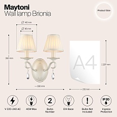 Бра Maytoni Brionia ARM172-02-G 1