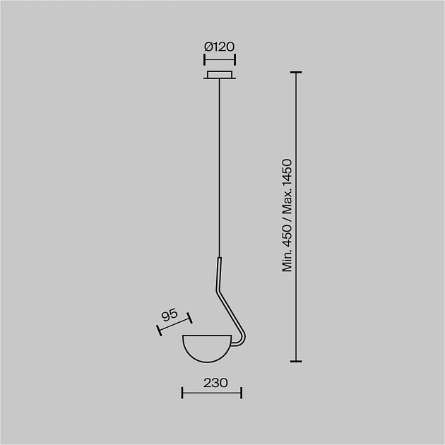 Подвесной светильник Maytoni Technical Mollis MOD126PL-01B Фото № 2