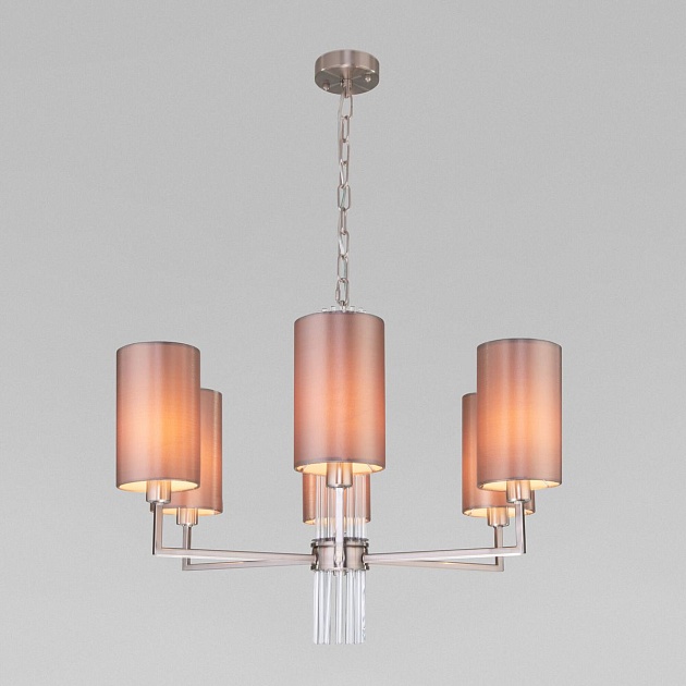 Подвесная люстра Eurosvet Soffio 60134/6 никель изображение 1 Подвесная люстра Eurosvet Soffio 60134/6 никель Фото № 1