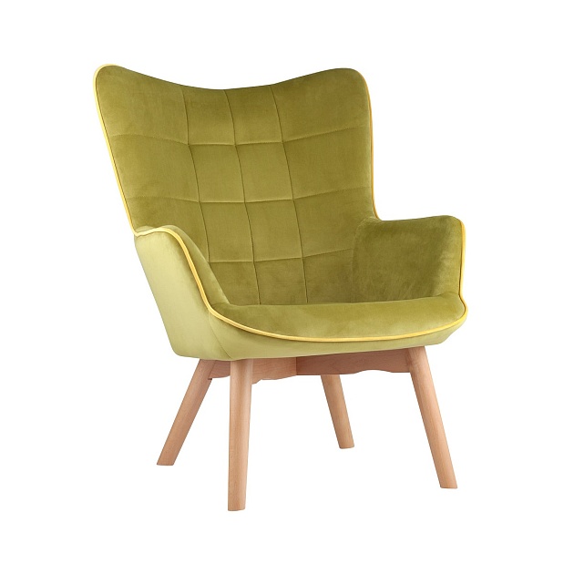 Кресло Stool Group Манго вельвет оливковый MANCO HLR-25 Фото № 1