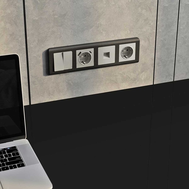 Розетка Ethernet RJ-45 (дымчатый) W1281004/ a069467 Фото № 8