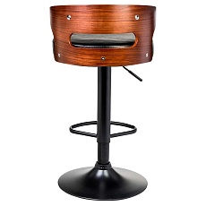 Стул барный DOBRIN FRED BLACK (коричневое дерево, чёрный) 1018_BlackBase-LMZ FRED BLACK 1