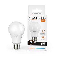 Лампа светодиодная Gauss E27 10W 3000K матовая 23210 1