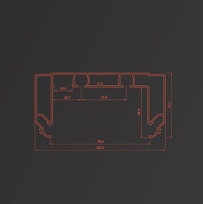 Профиль Flexy для изготовления скрытых п-образных карнизных ниш 11058 GARDINA2 5 9005 2