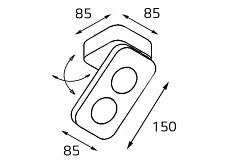 Светодиодный спот Italline 62AC21 black 1