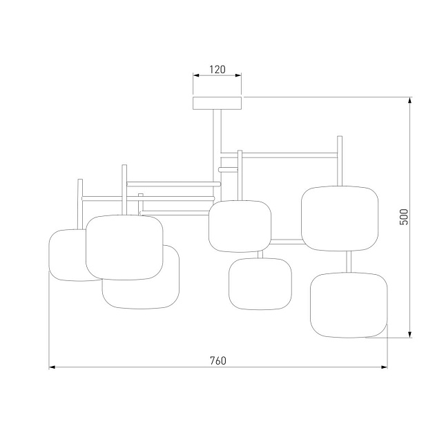 Потолочная люстра Eurosvet Jar 70128/7 золото Фото № 2