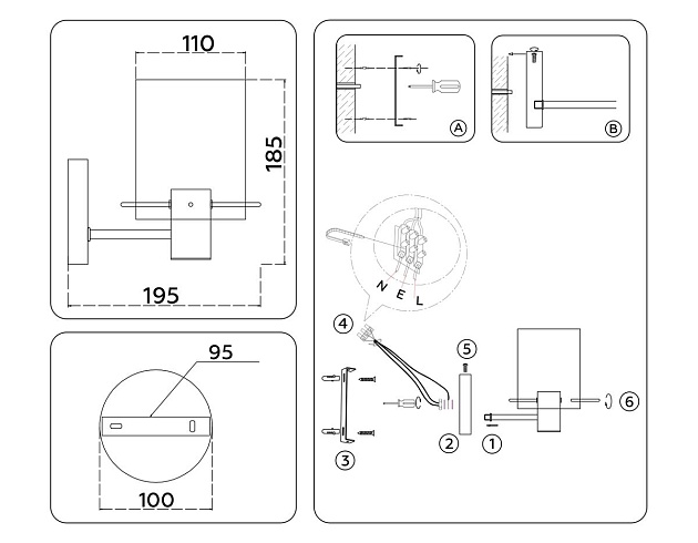 Бра Ambrella Light High Light Modern LH57035 Фото № 2