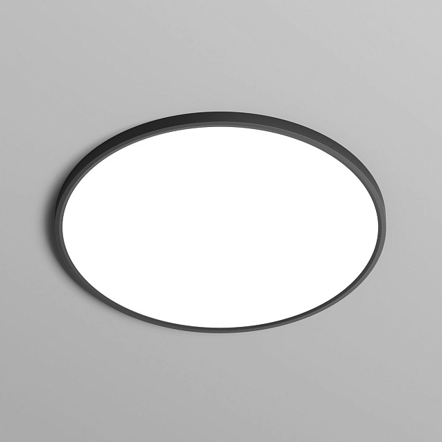 Потолочный светодиодный светильник Denkirs Thin DK6524-BK Фото № 1