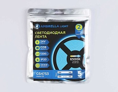 Светодиодная лента Ambrella Light GS4753 COB 528Led/14W m/ 24V IP20 6500K/ 5m*10mm*2mm (2 конт.) GS4753 2