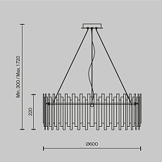 Подвесная люстра Maytoni Coliseo MOD135PL-08BS 1