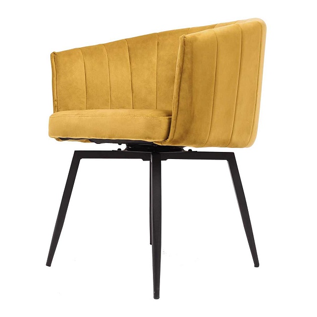 Поворотное кресло AksHome Melon карри, велюр 79678 изображение 4 Поворотное кресло AksHome Melon карри, велюр 79678 Фото № 4