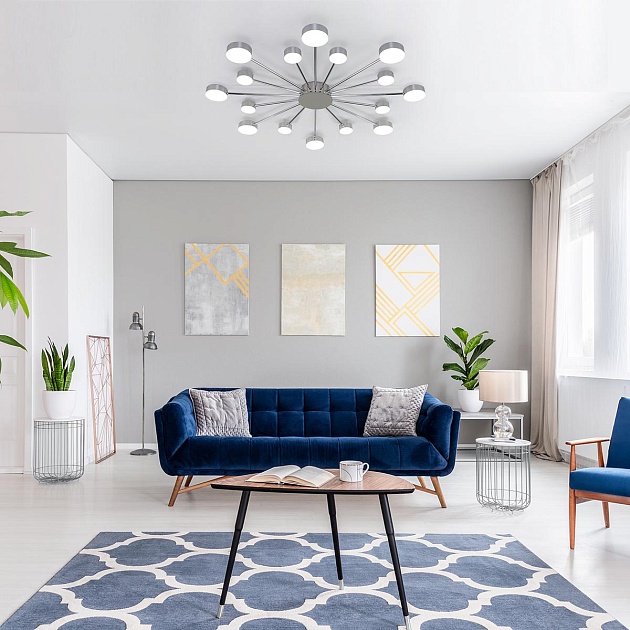 Потолочная светодиодная люстра Eurosvet Nitrino 90242/16 хром изображение 5 Потолочная светодиодная люстра Eurosvet Nitrino 90242/16 хром Фото № 5