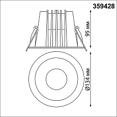 Встраиваемый светодиодный светильник Novotech Spot Lang 359428 1
